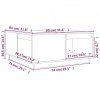 Stolik kawowy, czarny, 80x81x36,5 cm, lite drewno sosnowe