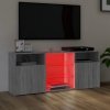 Szafka TV z oświetleniem LED, szary dąb sonoma, 120x30x50 cm