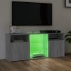 Szafka TV z oświetleniem LED, szary dąb sonoma, 120x30x50 cm