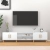 Szafka pod TV, biała, 180x31,5x40 cm, materiał drewnopochodny