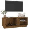 Szafka pod TV, miodowy brąz, 105x34x40 cm, lite drewno sosnowe