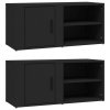 Szafki pod telewizor, 2 szt., czarne, 80x31,5x36,5 cm