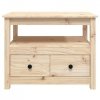 Stolik kawowy, 71x49x55 cm, lite drewno sosnowe