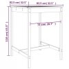 Stolik ogrodowy, 82,5x82,5x110 cm, lite drewno daglezjowe