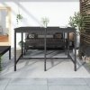 Stolik ogrodowy, szary, 159,5x82,5x110 cm, lite drewno sosnowe