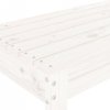 Ławka ogrodowa, biała, 110x38x45 cm, lite drewno sosnowe