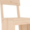 Stołki barowe, 2 szt., 40x48,5x115,5 cm, lite drewno sosnowe