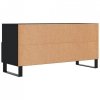 Szafka pod TV, czarna, 102x36x50 cm, materiał drewnopochodny