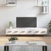 Szafka pod TV, wysoki połysk, biała, 150x36x30 cm