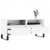 Szafka pod TV, biała, 100x34,5x44,5 cm, materiał drewnopochodny