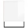 Szafka pod TV, wysoki połysk, biała, 100x34,5x44,5 cm