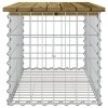 Ławka ogrodowa z gabionem, 83x44x42 cm, impregnowana sosna