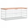 Ławka ogrodowa z gabionem, 103x44x42 cm, lite drewno daglezjowe