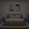 Szafki nocne z podświetleniem LED, 2 szt., szarość betonu