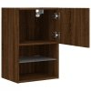 Szafki TV, z LED, 2 szt., brązowy dąb, 40,5x30x60 cm