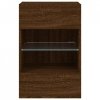Ścienne szafki TV z LED, 2 szt., brązowy dąb, 40x30x60,5 cm