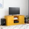 Szafka pod telewizor, musztardowa, 99x39x44 cm, stalowa