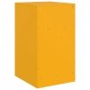 Szafki nocne, 2 szt., musztardowe, 34,5x39x62 cm, stal