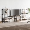Szafka pod TV, przydymiony dąb, 206,5x28,5x95 cm