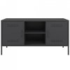 Szafka pod telewizor, czarna, 100,5x39x50,5 cm, stalowa