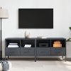 Szafki RTV, 2 szt., antracytowe, 68x39x50,5 cm, stalowe