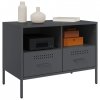 Szafki RTV, 2 szt., antracytowe, 68x39x50,5 cm, stalowe