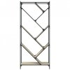 Regał, dąb sonoma 79x30x180 cm, materiał drewnopochodny i metal