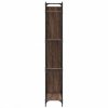 Regał, brązowy dąb 79x30x180 cm materiał drewnopochodny i metal