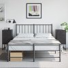 Szafki nocne, 2 szt., czarne, 36x39x78 cm, stal