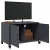 Szafka RTV, antracytowa, 68x39x43,5 cm, stal