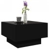 Stolik kawowy z LED, czarny 50x50x30cm, materiał drewnopochodny