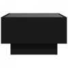 Stolik kawowy z LED, czarny 50x50x30cm, materiał drewnopochodny