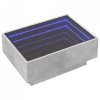 Stolik kawowy z LED, szarość betonu, 70x50x30 cm