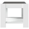 Stolik kawowy z LED, biały 53x53x45 cm, materiał drewnopochodny