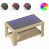 Stolik kawowy z LED, dąb sonoma, 93x53x45 cm