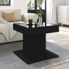 Stolik kawowy z LED czarny 50x50x45 cm, materiał drewnopochodny