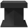 Stolik kawowy z LED czarny 50x50x45 cm, materiał drewnopochodny