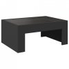 Stolik kawowy z LED Infinity, czarny, 70x50x30 cm