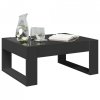 Stolik kawowy z LED Infinity, czarny, 70x53x30 cm