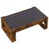 Stolik kawowy z LED Infinity, przydymiony dąb, 90x53x30 cm