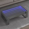 Stolik kawowy z LED Infinity, szary dąb sonoma, 90x53x30 cm