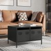 Szafka RTV, czarna, 68x50x43,5 cm, stal walcowana na zimno