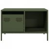 Stolik kawowy oliwkowy 68,5x50x43,5 cm stal walcowana na zimno