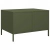 Stolik kawowy oliwkowy 68,5x50x43,5 cm stal walcowana na zimno