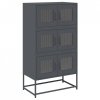 Komoda wysoka Antracyt 68x39x123 cm Stal
