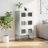 Komoda biała 68x39x123 cm stal