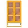 Komoda wysoka Musztardowo-żółta 68x39x123 cm Stal