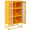 Komoda wysoka Musztardowo-żółta 68x39x123 cm Stal