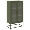 Komoda Oliwkowo-zielona 68x39x123 cm Stal