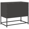 Szafka pod telewizor, czarna, 68x39x60,5 cm, stalowa